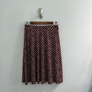 Burgundy and Tan Skirt
